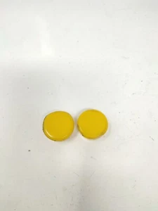 Vintage manubrio handlebar dust caps  dustcap tappi parapolvere Yellow Gialli - Picture 1 of 1