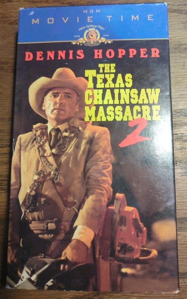 The Texas Chainsaw Massacre 2 VHS Vintage CULT HORROR Movie Leatherface - Image 1 of 3
