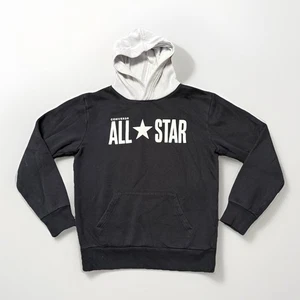 Converse Chuck Taylor All Star Black White Hoodie Boys Size Large - Picture 1 of 5