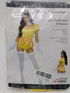 Leg Avenue Women's 3 Pc Sexy Sunflower Princess Costume, Small - Picture 1 of 4