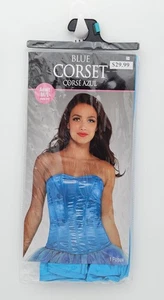 Neu Amscan blaues Korsett Kostüm, Erwachsene Damen, M/L, Halloween - Bild 1 von 5