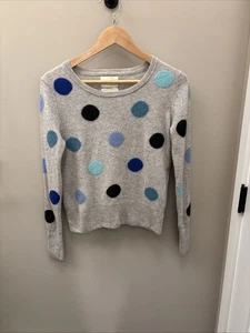 Cynthia Rowley Pullover 100% 2-fädig Kaschmir gepunktet taupe Größe S - Bild 1 von 12