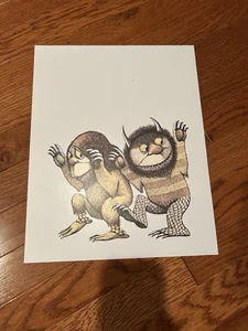 "Where the Wild Things Are impresión artística clásica vintage bebé niña niño 11x14""" - Imagen 1 de 1
