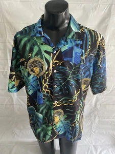 Crooks & Castles Hemd Herren Large Medusa AOP Blumenmuster Ketten Hipster NEUWERTIG! - Bild 1 von 7