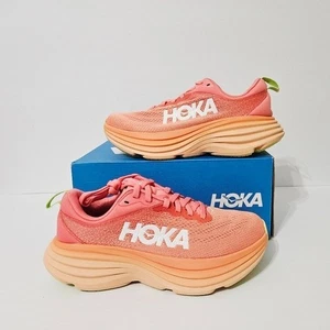 Hoka Wmn Bondi 8 Coral Papaya Womens Size 6 - Picture 1 of 6