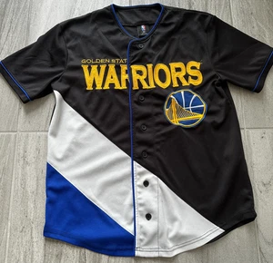 Golden State Warriors Baseball Trikot NBA schwarz blau weiß Herren Größe Small " - Bild 1 von 9