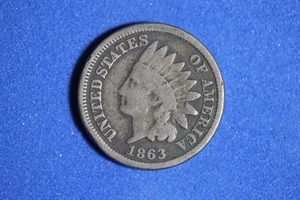 Estate Find 1863- Indian Head Cent!! #K56296 - Picture 1 of 2