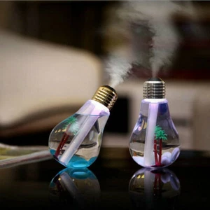 400ML LED Bulb Style Humidifier Air Ultrasonic Essential Oil Diffuser Atomizer - Picture 1 of 11