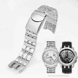 Correa de reloj de acero inoxidable para Swatch YRS403 YRS402 21 mm correa de dientes de extremo curvo - Imagen 1 de 31