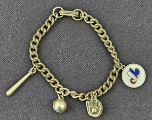 VINTAGE - MONTREAL EXPOS - MLB - SMALL CHARMS BRACELET - ORIGINAL - Picture 1 of 10
