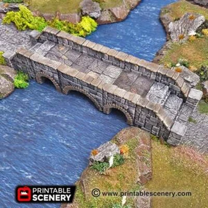 Puente de piedra pesada - 28 mm 32 mm Clorhaven y la gruta del duende, Wargaming Terra - Imagen 1 de 7