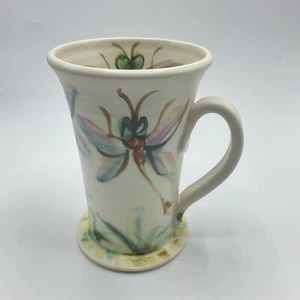 Clouds Folsom Dragonfly Mug Stein Artist Signed Pottery 6” - Picture 1 of 8