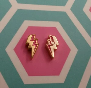 Authentic Origami Owl GOLD & PINK Lightning Bolt Charm for Living Locket New - Picture 1 of 1