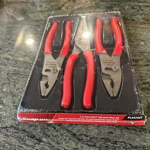 Snap On pl347acf 3 piece talon grip slip joint pliers set red sealed - Bild 1 von 6