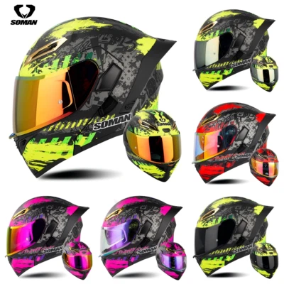 Newly Upgraded Dual Lens Four Season Motorcycle Riding Warm Safety Helmet - Image 1 of 4