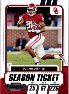 Joe Mixon #62 2021 Panini Contenders Draft Picks Panini Red Oklahoma Sooners - Image 1 of 2