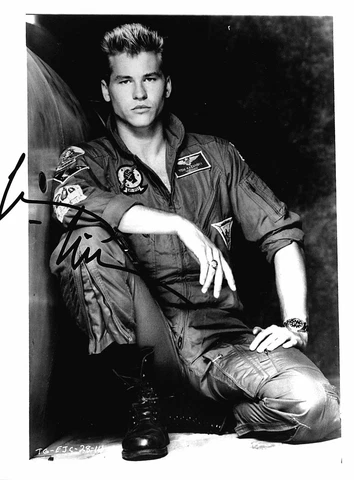 VAL KILMER, YOUNGER IN "TOP GUN" SIGNED 8X10 PHOTO  WITH COA Cover