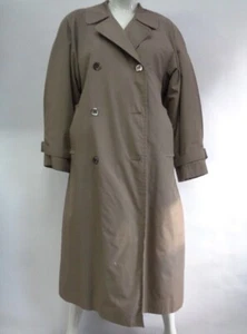 EXCELLENT GRAY ASTRAKHAN  LAMB FUR LINED RAINCOAT COAT WOMEN WOMAN SIZE 6 SMALL - Picture 1 of 6