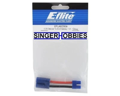 Adaptador conector E-flite EFLAEC509 EC5 a EC3 12 AWG (EC5 macho a EC3 hembra) HH Foto 1 de 2