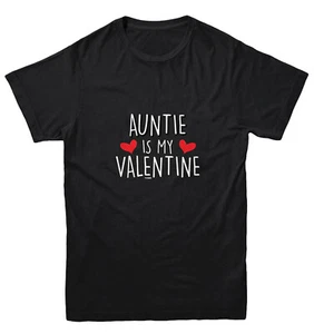 Auntie Is My Valentine - Valentine's Day Love Heart Youth T-Shirt - Picture 1 of 20
