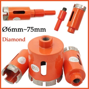 Diamond Core Bit Hole Saw Drill Bit Cutter Tool Cuts Tile Marble Stone Ø6mm~75mm - Picture 1 of 4