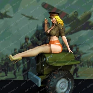 Modellino in resina 1/24 esercito-pinup ragazza model kit GK non assemblato non dipinto - Foto 1 di 1