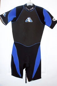 Traje de agua de buceo húmedo para jóvenes Aqua Skin titanio mediano negro azul - Imagen 1 de 3