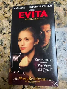 Vintage Factory Sealed VHS EVITA Madonna Antonio Banderas MINT - Picture 1 of 4
