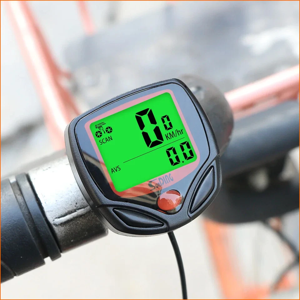Bicycle Computer Bike Stopwatch Speedometer Odometer Temperature Ride Accessorie - Bild 1 von 4