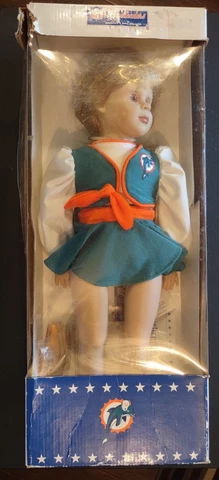 NFL-Miami Dolphins Cheerleader Doll-America's Sweethearts-Caroline Damaged Box Cover