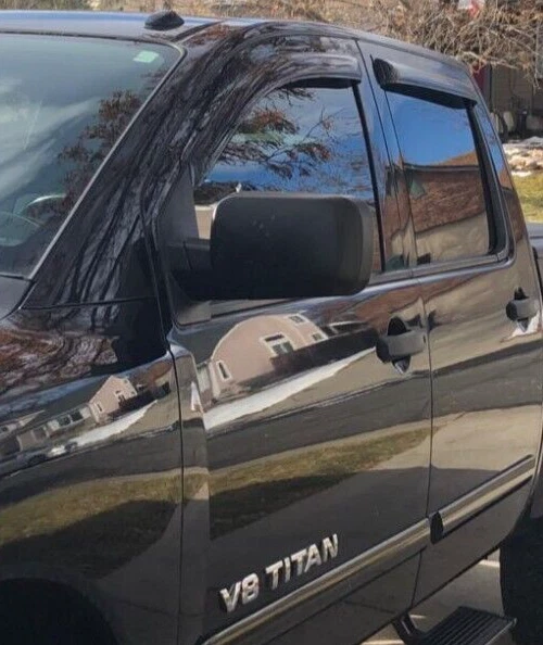 AVS 3M Cinta Montaje Exterior Protectores de Lluvia Viseras de Ventilación para 04-15 Nissan Titan Crew Foto 1 de 2
