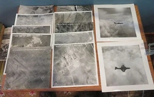 10 photos dated 1945 various dams an air fields.  + 2 photos of Air Force Plane - Picture 1 of 12
