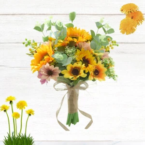 Künstlicher Blumenstrauß Braut, Die Hält Rosenstrauß Zur Hochzeit - Bild 1 von 11