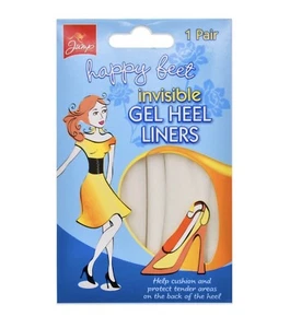 Gel Heel Liners Grips Invisible Unisex Shoe Pads Comfort Protectors Boot Foot - Picture 1 of 4