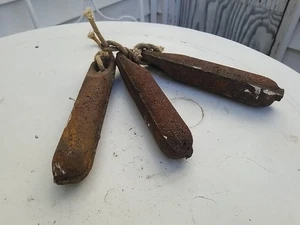 3 Lot große Vintage Fensterflügel Gewicht Gusseisen groß Art Deco Altbergung - Bild 1 von 4