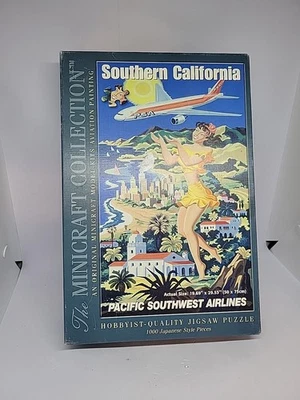 Póster de viaje rompecabezas de 1000 piezas colección de minicraft de Pacific Southwest Airlines Foto 1 de 4