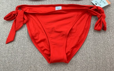 Lindo traje de baño de bikini con corbata lateral talla grande rojo picante dulce Foto 1 de 4