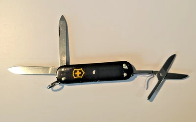 Vintage Victorinox Classic Black Alox Advertising 58mm Swiss Army Knife - Image 1 of 4