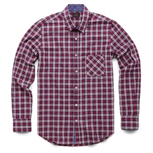 Alpinestars Shirt - Men's Plaid Long Sleeve Woven Shirt Red - Picture 1 of 3