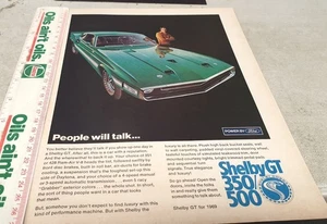 1969 FORD SHELBY MUSTANG Original Sales Advert - Imagen 1 de 1