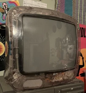 KTV 13CLR-VR 13" COLOR See Through Clear Shell Prison TV CRT Gaming Retro - Picture 1 of 8