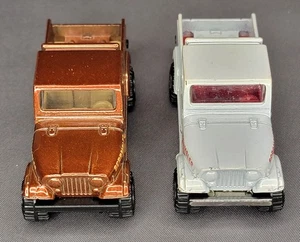 Hot Wheels 1980s Jeep Scrambler CJ-8 White Truck Gold 1/64 Diecast Model Lot - Picture 1 of 6