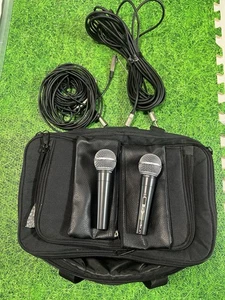 2 CARVIN M50 Dynamic Microphones With Carvin Case And Wires - Picture 1 of 7