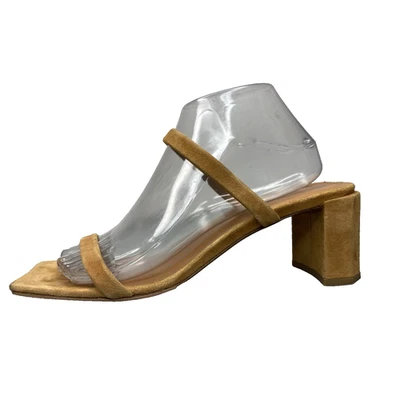 Босоножки By Far Tanya желтовато-коричневые нейтральные без задника современные минималистские женские 40 размер США 10 - Изображение 1 из 4