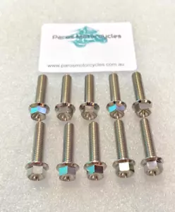 TITANIUM BOLT 10 PACK M6 X 25MM MOTORCYCLE BOLTS SMALL 8MM SOCKET HEAD - Picture 1 of 5