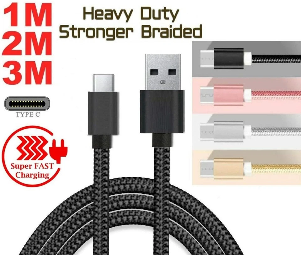 Charger Cable For Samsung Galaxy S9 S8 S10 S20 + Type USB C Phone Charging Lead - Image 1 of 1