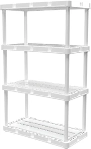 4 Shelf Knect-A-Shelf Ventilated Light Duty Storage Home Organizer with Adjustab - Picture 1 of 9