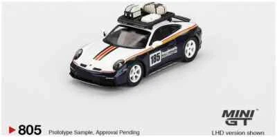 Mini GT MGT00805LHD Porsche 911 Dakar Rallye Design Package White/Gentian Blu... - Immagine 1 di 3