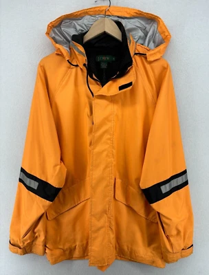 Chaqueta J.CREW REMO Para Hombre M Impermeable Reflectante Cremallera Completa Nylon Naranja De Colección Foto 1 de 4