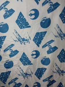 Star Wars Blue Galactic Print Twin Flat Sheet, Kids Star Wars Blue Flat Sheet - Picture 1 of 2